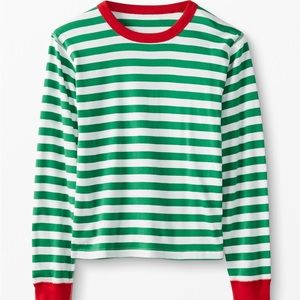 NWT Hanna Andersson Adult Holiday PJ Top Only, Organic Cotton, Small, Unisex.
